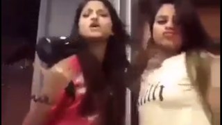 Two Beautiful and Cute Girls Dubsmash On Different Songs