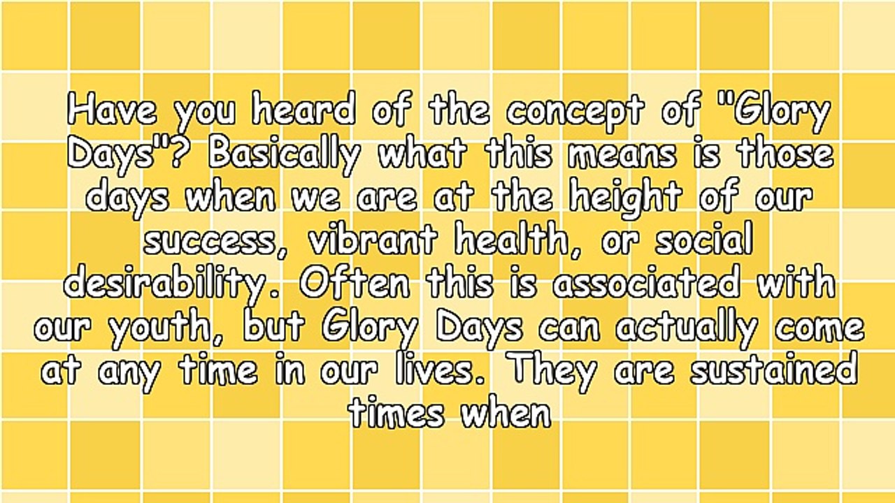 Glory Days of Marketing - What Does That Look Like?