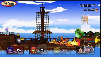 Super smash  mario vs Sanus , pikachu, Goku Game for kids