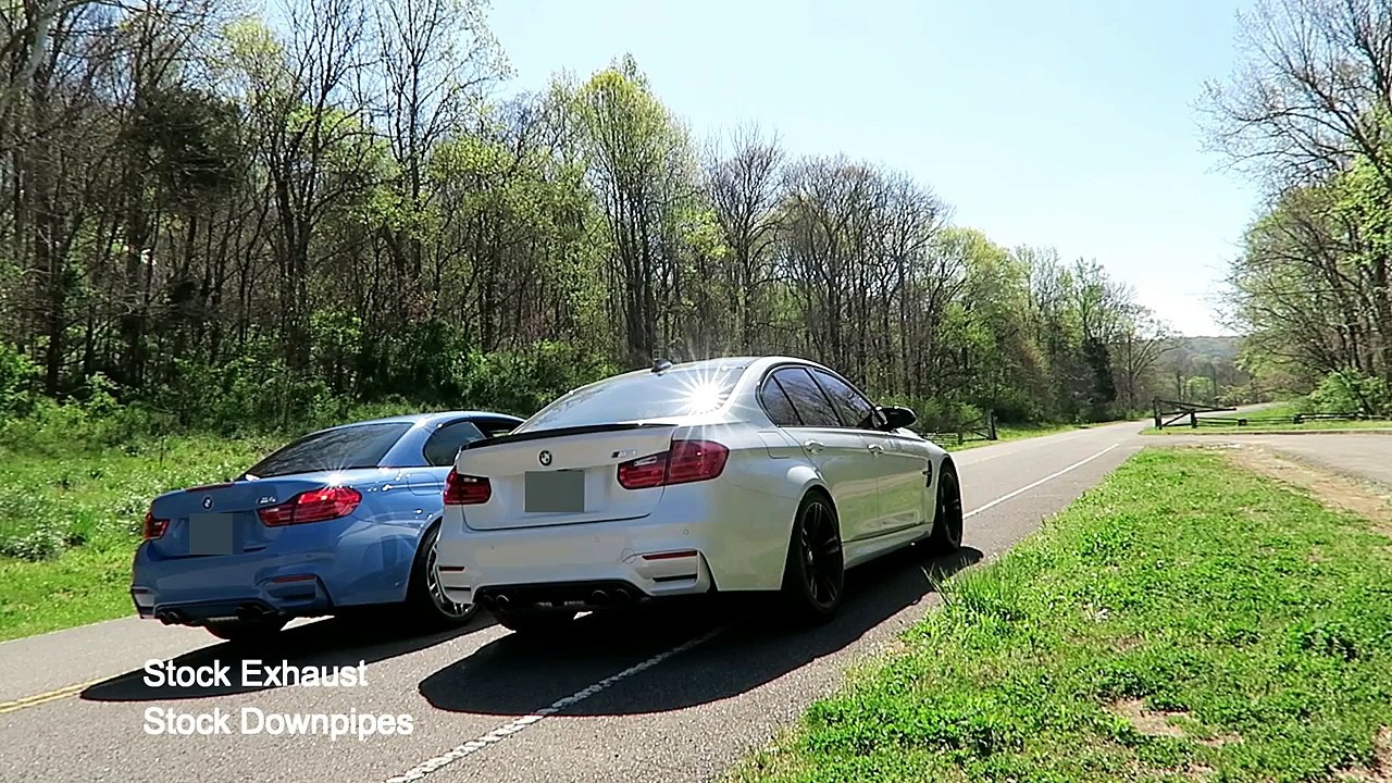 BMW F80 M3/M4 Eisenmann Downpipes vs Stock - Sound Comparison