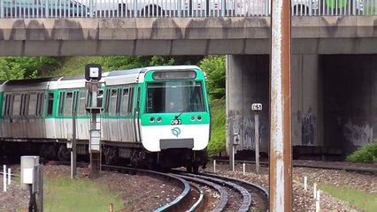 MF77 : Arrivée à la station Créteil l'Echat sur la ligne 8 du métro parisien