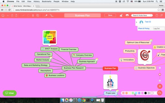 How to add Colors and apply multi-color themes to a Mind Map created in Mind Vector