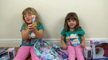 Disney FROZEN Videos Backpack Surprise Frozen Surprise Eggs ELSA ANNA Toys PEZ Candy Play Let it Go