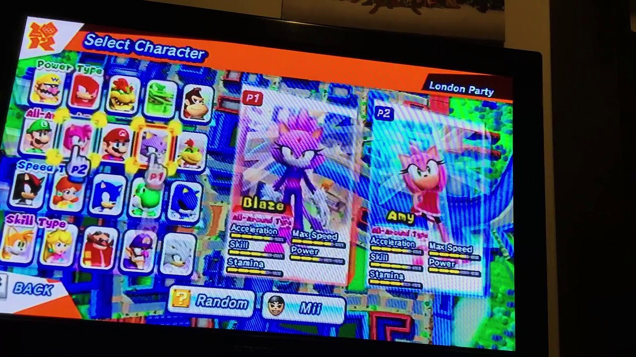 Mario and sonic at the London 2012 Olympic Games gameplay
