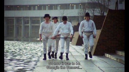 "As we walked along the flatblock marina" - A Clockwork Orange