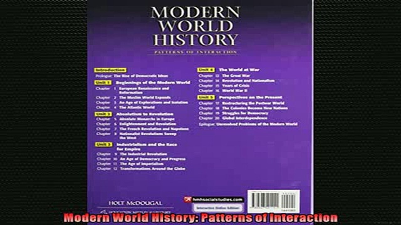 EBOOK ONLINE  Modern World History Patterns of Interaction  FREE BOOOK ONLINE