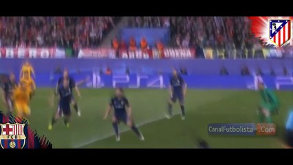 Agresion de Luis Suárez a Godin Atlético vs Barcelona Champions 2016