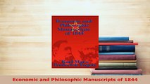 Download  Economic and Philosophic Manuscripts of 1844 Ebook