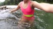 Swimming with river otter in the Chagres River Panama