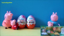 SURPRISE EGGS unboxing with Peppa Pig family Kinder Überraschung