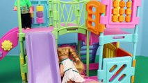 Barbie Doctor with Frozen Elsa and Kids Alex Breaks Leg on Kelly Playground with Felicia and Krista