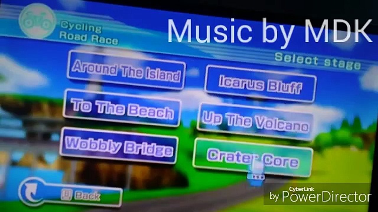 Wii sports resort| cycling off a cliff!