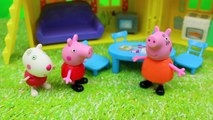 Peppa Pigs Surprise Birthday Party Daddy Pig Breaks The Bounce House & Cake Fail by DisneyCarToys