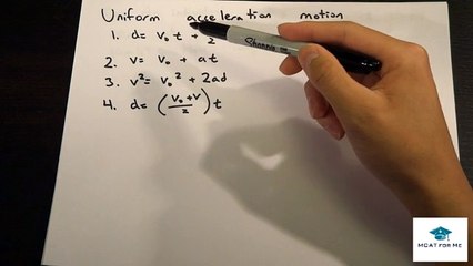#MCAT Physics Lecture  Uniform Acceleration Motion