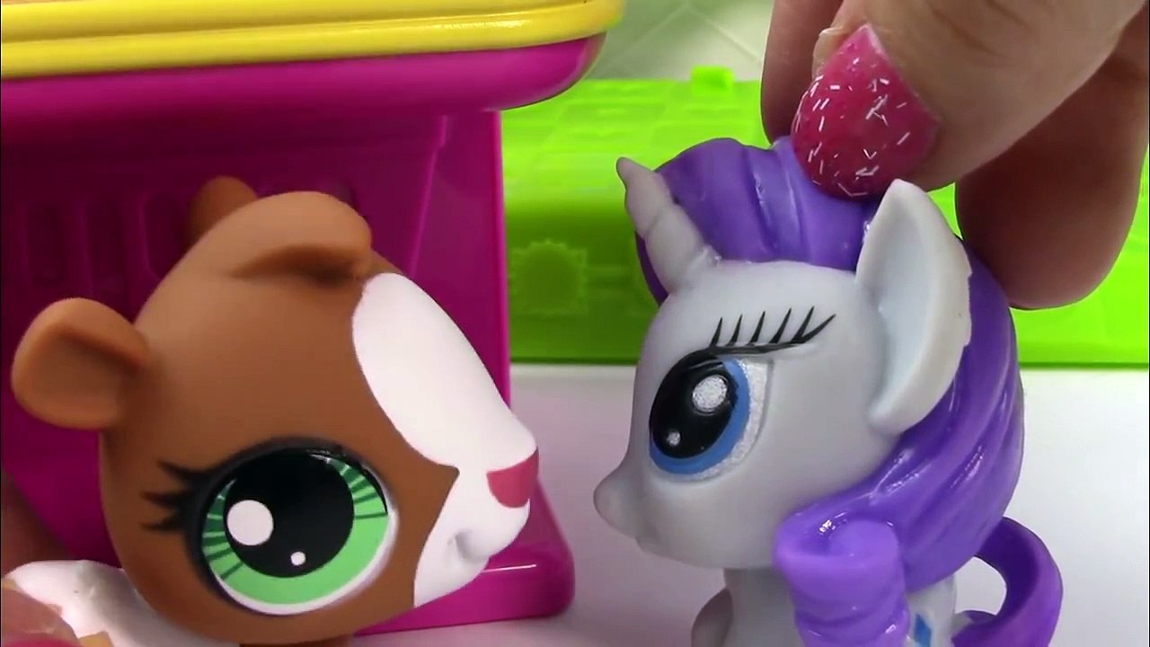 MLP Fashems Shopkins My Little Pony GROCERY STORE Twilight Pinkie Pie Fluttershy Rarity Toy Playing
