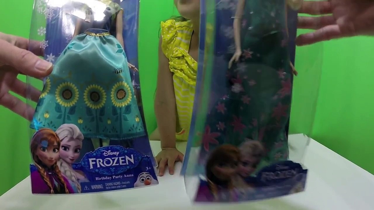 New FROZEN Fever Elsa & Anna Dolls Unboxing Surprise for Movie Short!