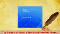 PDF  The Dialects of Modern German A Linguistic Survey Download Online