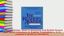PDF  Readers Adviser Best in American and British Drama and World Literature in English Free Books