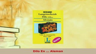 PDF  Dilo En  Aleman Read Online