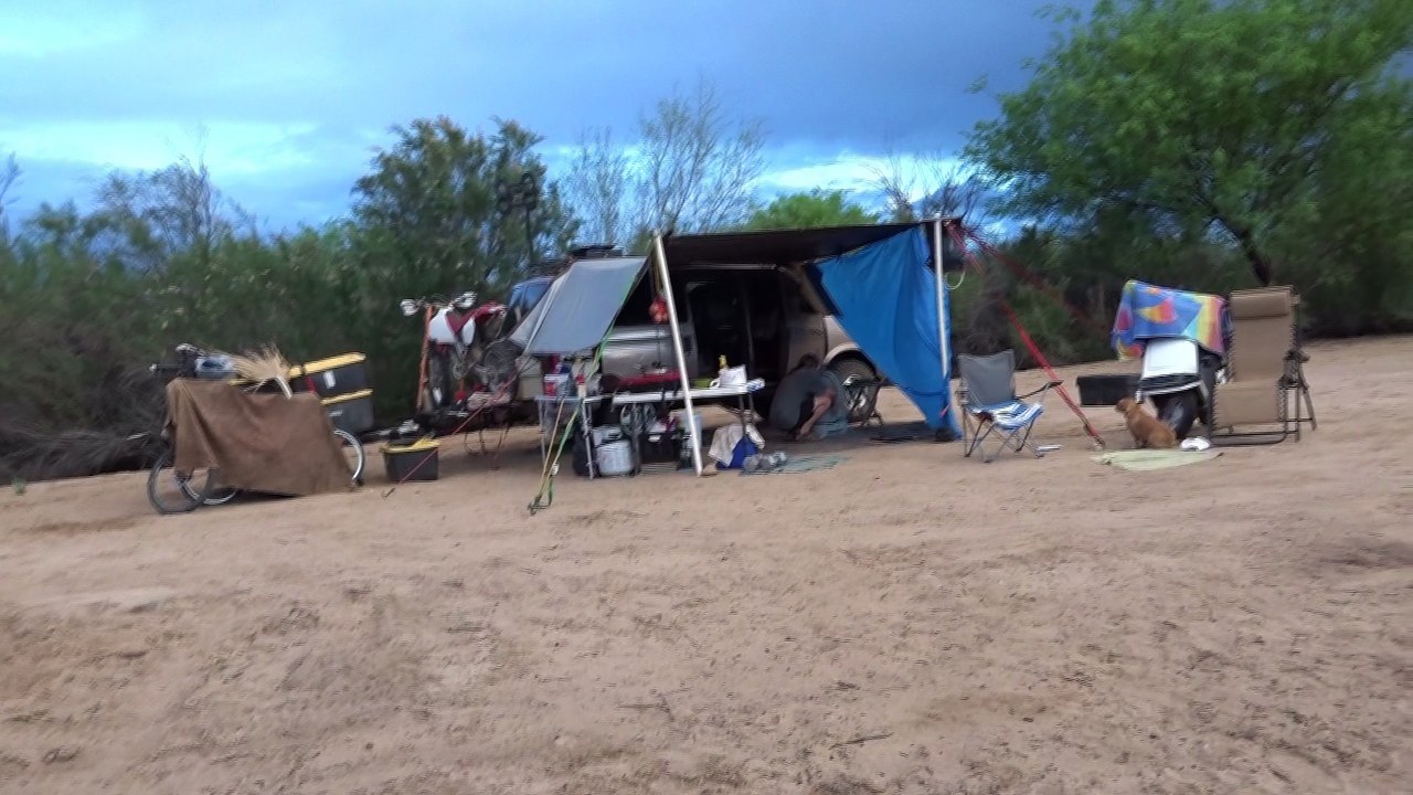 Camp, it's going to rain