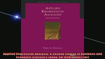READ book  Applied Regression Analysis A Second Course in Business and Economic Statistics Book  FREE BOOOK ONLINE