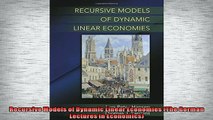 FREE PDF  Recursive Models of Dynamic Linear Economies The Gorman Lectures in Economics  FREE BOOOK ONLINE