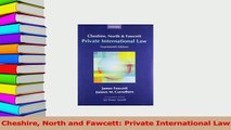 Read  Cheshire North and Fawcett Private International Law Ebook Free