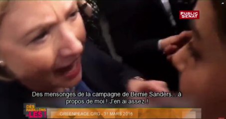 Déshabillons-les Clinton nouvelle formule : Hillary Clinton et la militante de Greenpeace