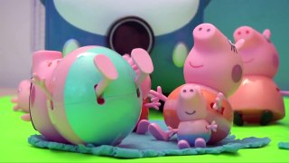 (TOYS) Peppa Pig Eggs Hunt Play Doh City ♥ Peppa Pig huevos sorpresa ☀ Chasse aux Oeufs Pe
