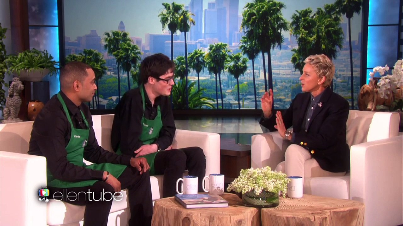 Ellen Meets the Dancing Starbucks Barista
