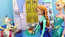 Frozen Disney Elsa and Anna Make Play Doh Sparkle Snow Dome Ice Globe with Olaf