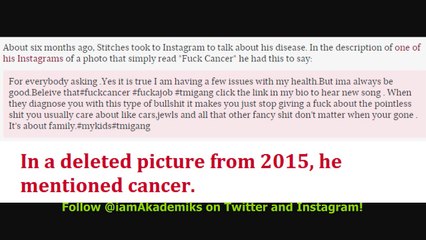 Stitches Apologizes for his Past Antics & Quits Social Media after Getting Bad News from h