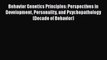 [Read book] Behavior Genetics Principles: Perspectives in Development Personality and Psychopathology