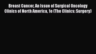 [Read book] Breast Cancer An Issue of Surgical Oncology Clinics of North America 1e (The Clinics: