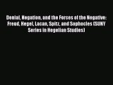 [PDF] Denial Negation and the Forces of the Negative: Freud Hegel Lacan Spitz and Sophocles