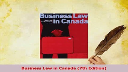Read  Business Law in Canada 7th Edition Ebook Free