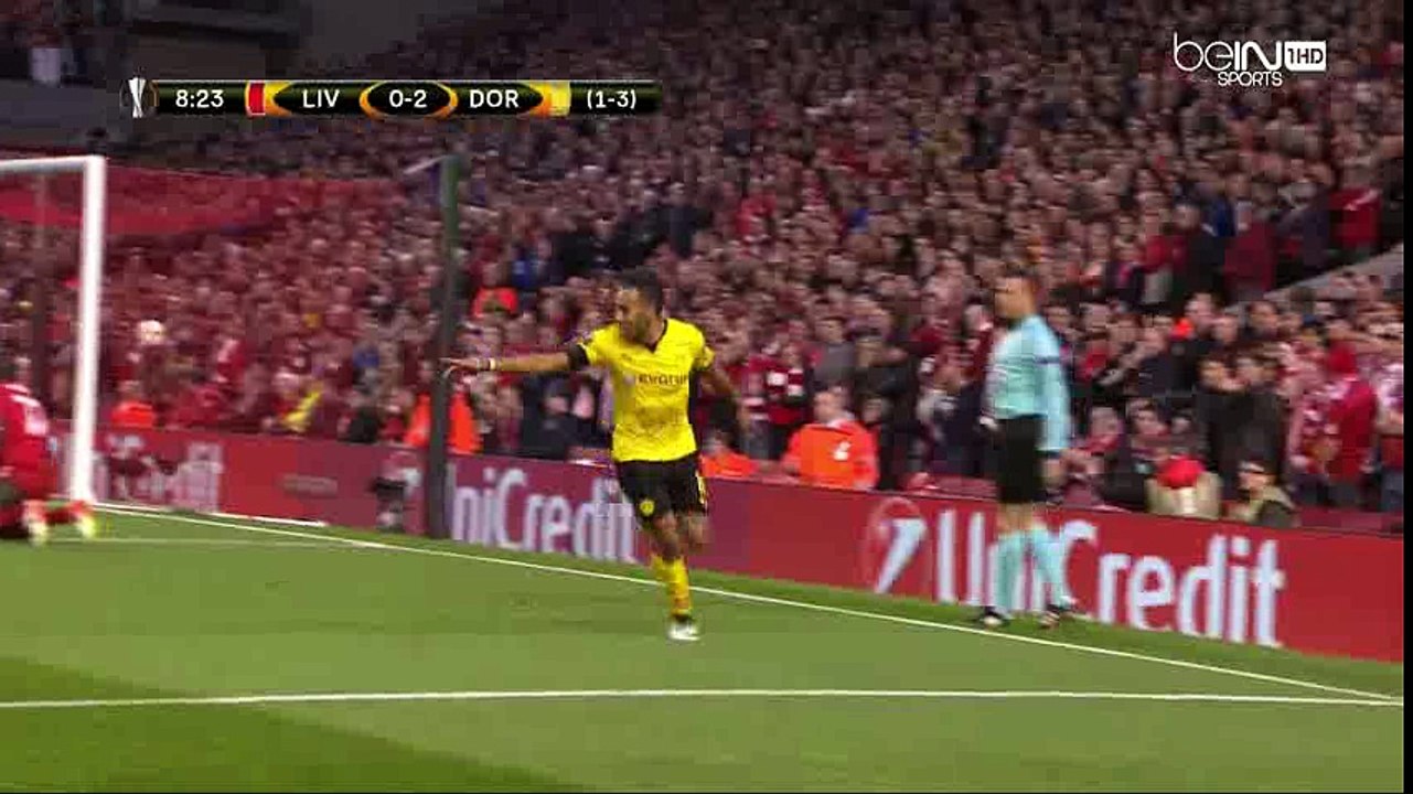 Pierre-Emerick Aubameyang Goal HD - Liverpool 0-2 Borussia Dortmund - 14-04-2016