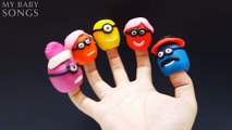 Minions COLORS Play Doh Finger Family Nursery Rhymes and more