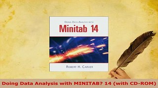 PDF  Doing Data Analysis with MINITAB 14 with CDROM Read Full Ebook