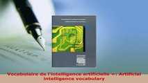 PDF  Vocabulaire de lintelligence artificielle  Artificial intelligence vocabulary Read Full Ebook