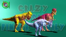 Crazy Dinosaur Finger Family | 3D Finger Family Nursery Rhymes for Kids
