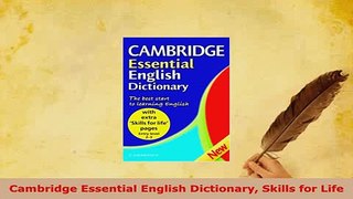 PDF  Cambridge Essential English Dictionary Skills for Life Download Full Ebook