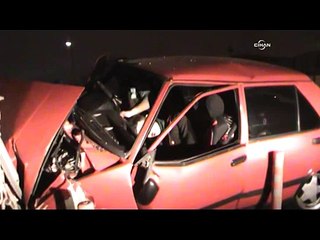 Zonguldak'ta alkollü sürücü bariyere çarptı