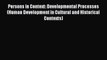 Read Persons in Context: Developmental Processes (Human Development in Cultural and Historical