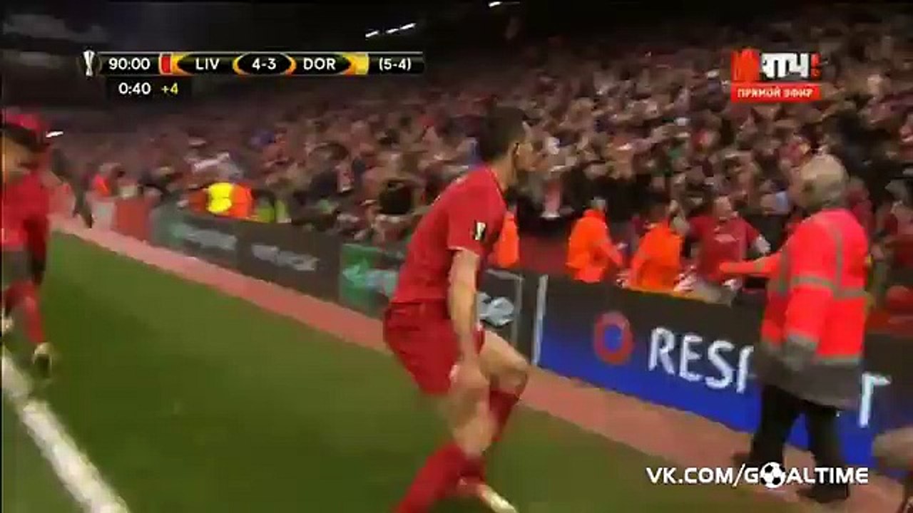 Dejan Lovren Incredible Goal - Liverpool 4-3 Borussia Dortmund - 14.04.2016 HD