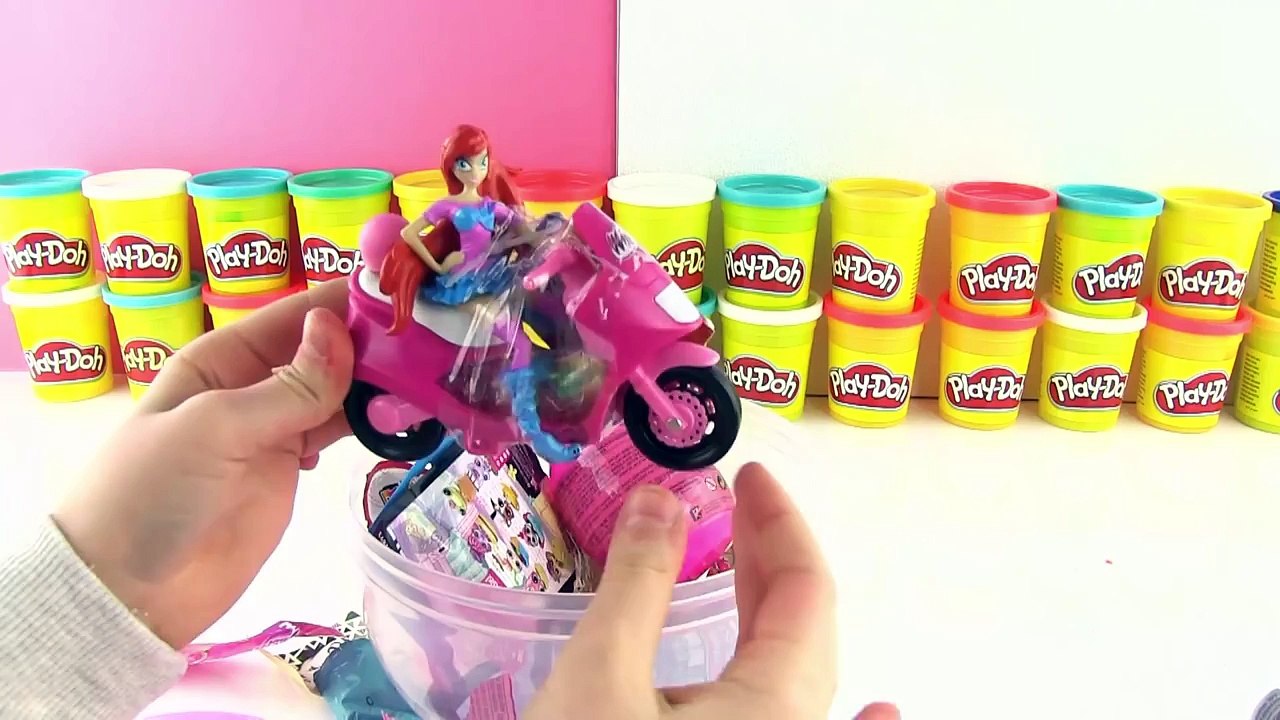 Winx Bloom Oyun Hamuru DEV Sürpriz Yumurta Açma Disney Violetta MLP LPS Zhu Zhu Oyucakları