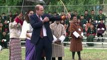 Britain's Will and Kate shoot arrows in Bhutan