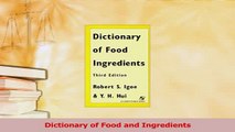 Read  Dictionary of Food and Ingredients Ebook Free