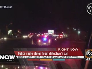 Police radio stolen from detective's car
