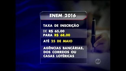 Inscrições para o Enem começam no dia 9 de maio